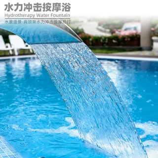 游泳池304不锈钢弧钩瀑布出水口SPA喷头水疗冲浴水幕景观瀑布喷嘴