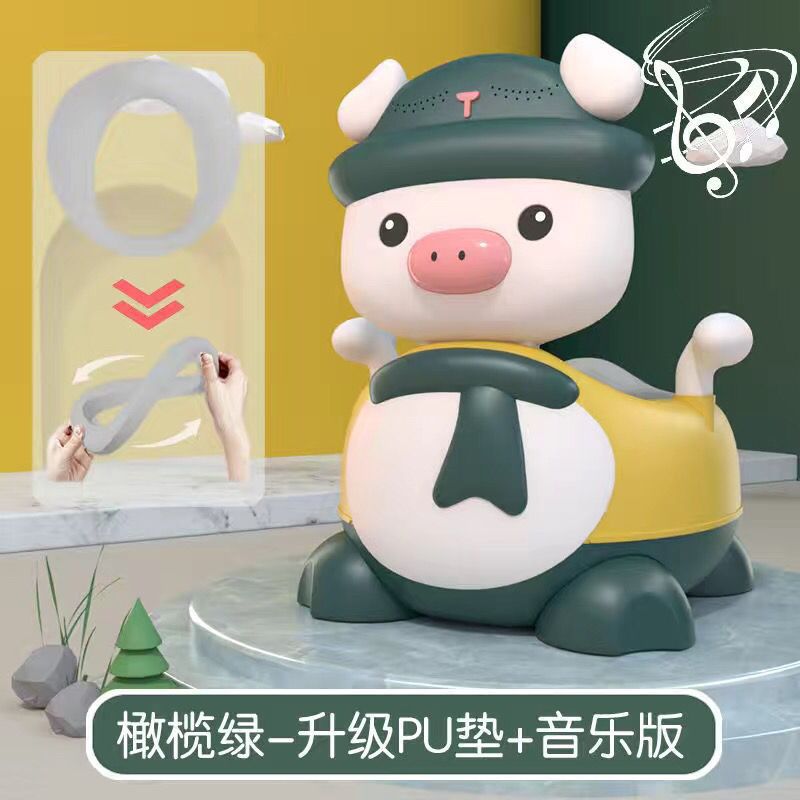 Children's Toilet Seat New Style Male and Female Baby Infant Enlarged Urinal Toilet Artifact with Music Cushion