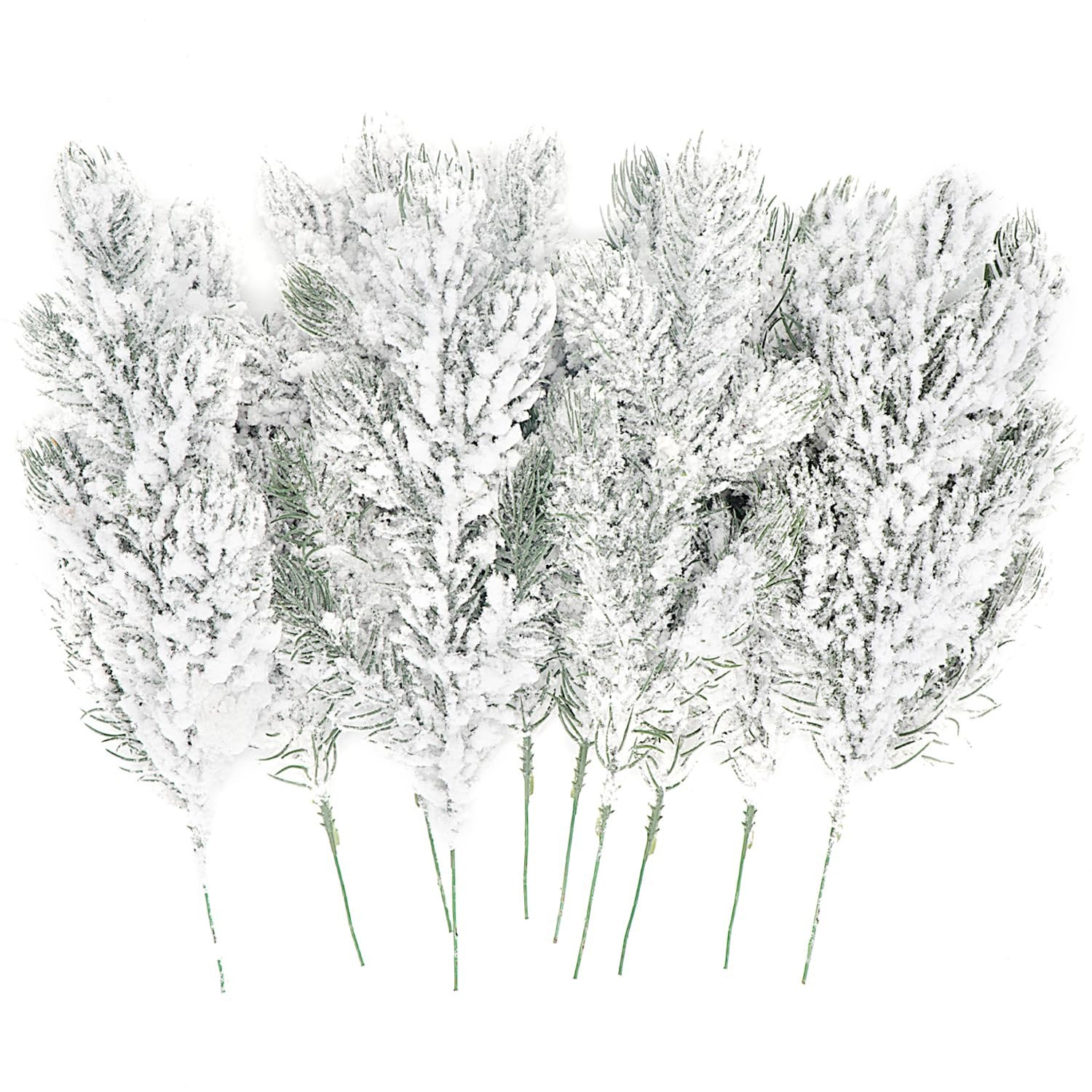 Amazon's best-selling cross-border Christmas artificial flocked pine needles and snowflakes for desktop and interior decoration