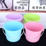 手提儿童圆形彩色小水桶