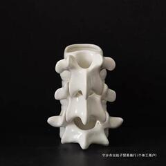 出口捡漏脊椎咖啡杯创意陶瓷水杯 骨骼花瓶摆件微瑕北欧风格