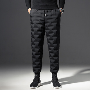 New 2025 New Down Pants Men's Winter Thickened Warm Windproof 90 White Duck Down Pants Outer Wear Sports Pants