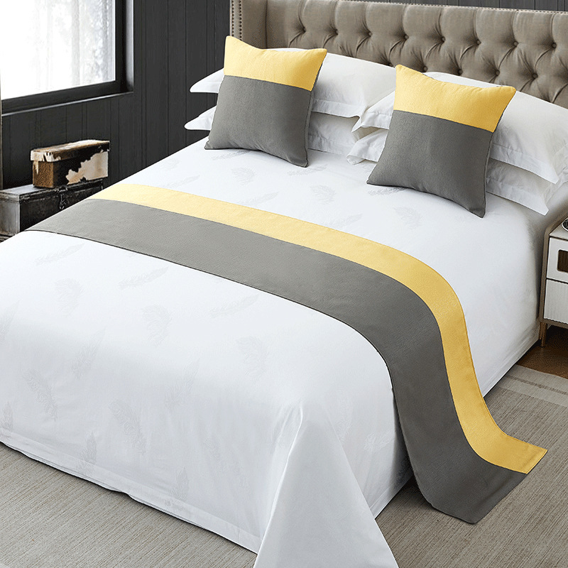 밝은 노란색 회색과 노란색 실크 면