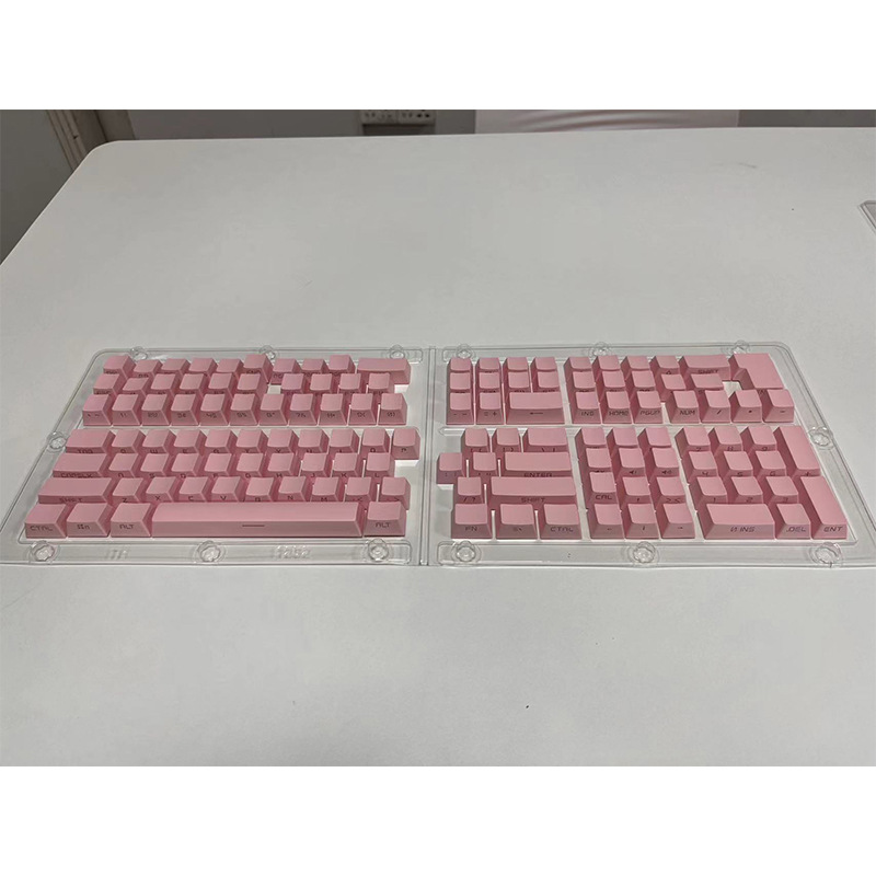 [Talla lateral 131 clave pequeño conjunto completo transparente] Tormenta roja carácter lateral de dos colores transparente teclado mecánico de dos colores keycap