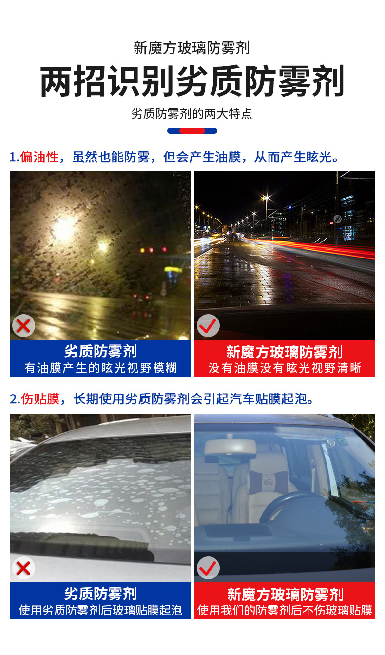 New Magic Cube Car Supplies Rain-Proof and Anti-Fog Agent, Car Glass Coating Agent, Car Rearview Mirror Defogging and Rain Removal Glass