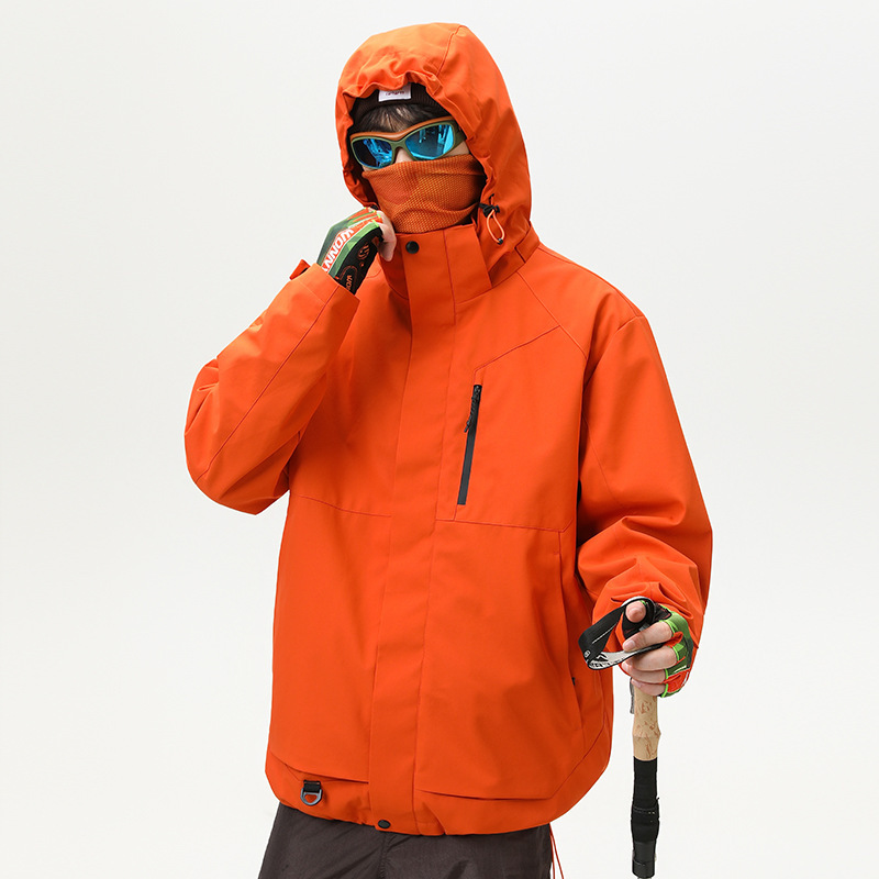 杰克传洋户外三防冲锋衣三合一可拆卸登山夹克男外套女防风耐磨|undefined