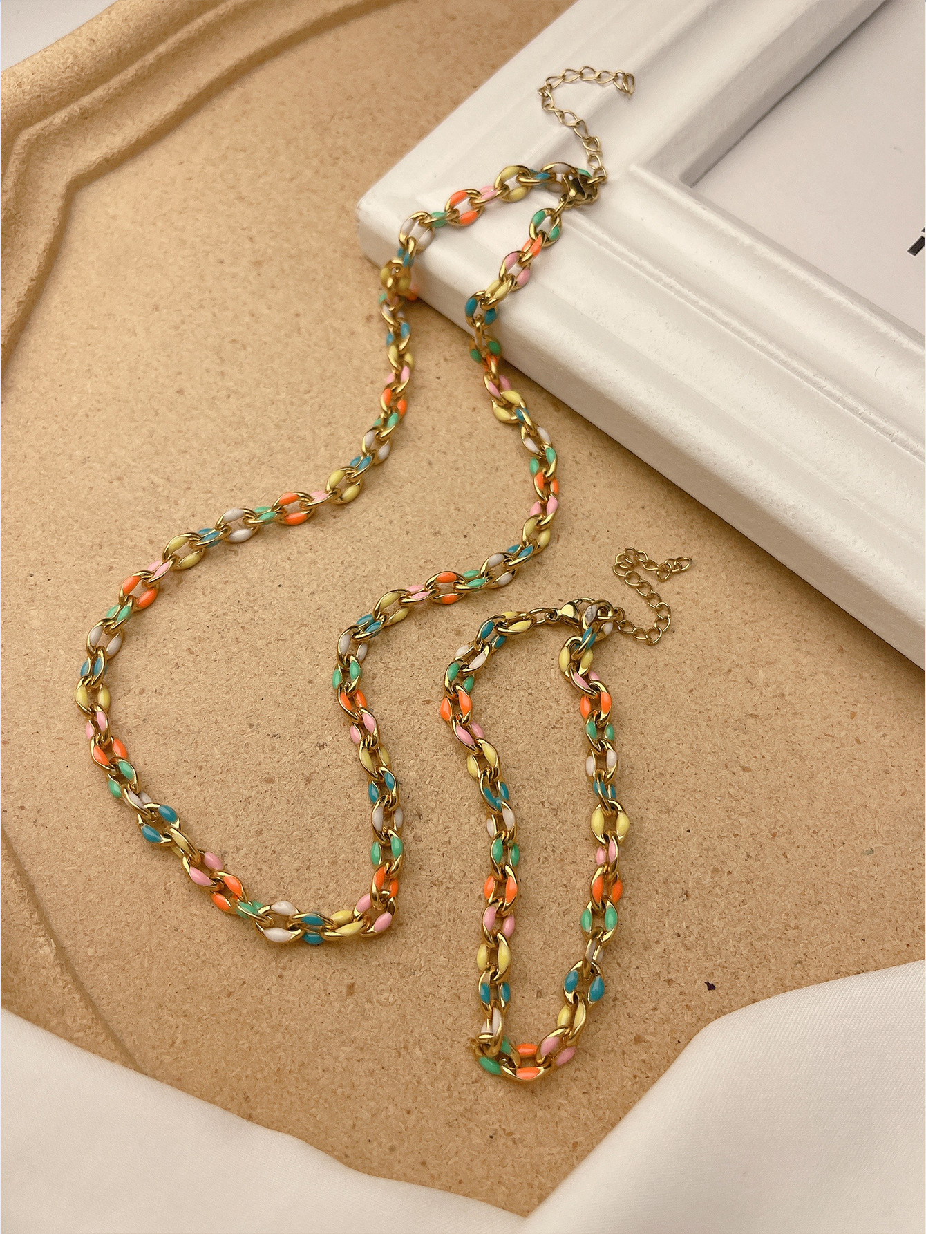 20g Weight Bracelets, Anklet, Necklace Classification 1 Piece, 1 Set Quantity Holiday, Daily Occasion 304 Stainless Steel Material Geometric Pattern Women's Gender Plating Design Casual, Simple Style Style 304 Stainless Steel Casual Simple Style Plating Geometric Bracelets Anklet Necklace 6