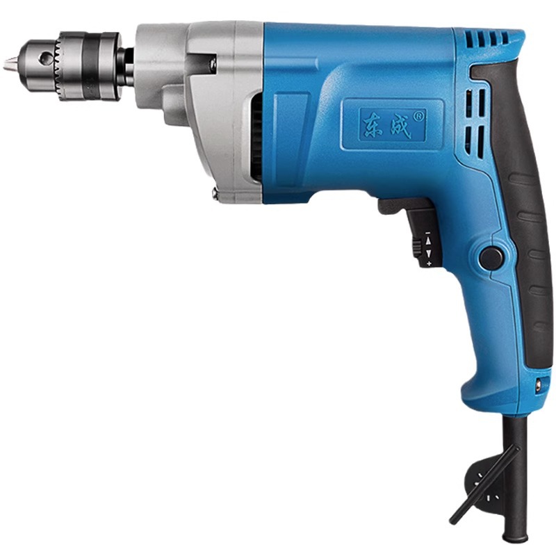 Dongcheng taladro eléctrico taladro eléctrico de mano destornillador eléctrico enchufe doméstico multifuncional taladro eléctrico pequeño 220V grado industrial