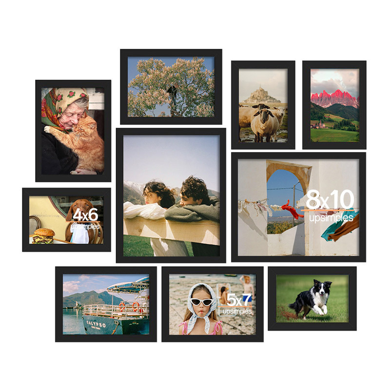 Cross-Border Amazon 10-Piece DIY Wall Combination Photo Frame Collage Wall Decoration Family Photo Gallery Frame Set Cross-Border Amazon 10-Piece DIY Wall Combination Photo Frame Collage Wall Decoration Family Photo Gallery Frame Set