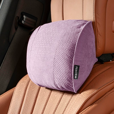 Headrest – Honda and General Car Pillows - s-style-suede-taro-purple-headrest-1-piece