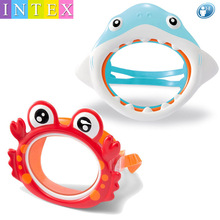 原装正品㊣INTEX动物面具游泳镜戏水螃蟹鲨鱼造型潜水镜55915