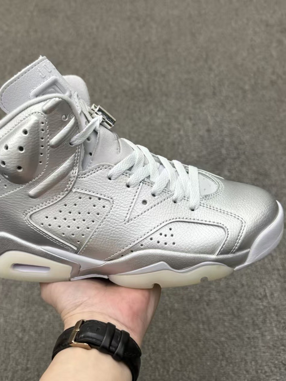 Zapatillas de Baloncesto de Caña Alta con Cámara de Aire AJ6, Cuero y Caucho, Amortiguación, para Deporte