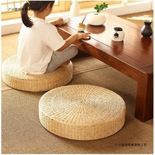 拜垫加厚草编蒲团坐垫禅修垫打坐坐墩拜佛蒲垫圆形日式榻榻米垫子