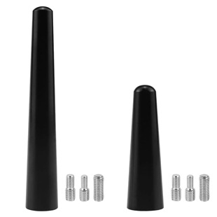 Car external FM AM black aluminum alloy 9CM car universal mini short antenna pole with M4M5M6 screws