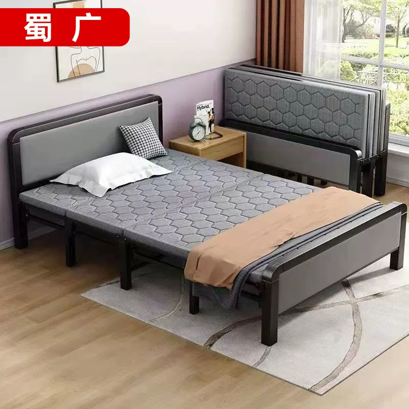 家用单双人床经济型折叠床出租屋折叠软包床硬板宿舍床厂家批发
