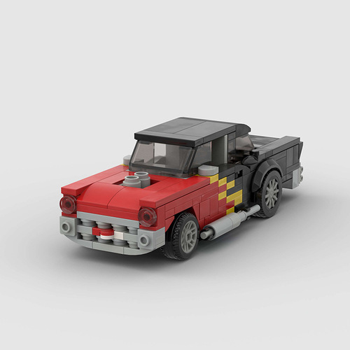 Children's toy car model sports car compatible with Lego racing small particles DIY building blocks MOC educational technology wholesale