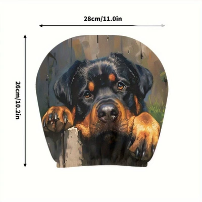 Universal seat cover can be labeled and shipped on - melancholy-puppy-double-sided-printing-1-piece