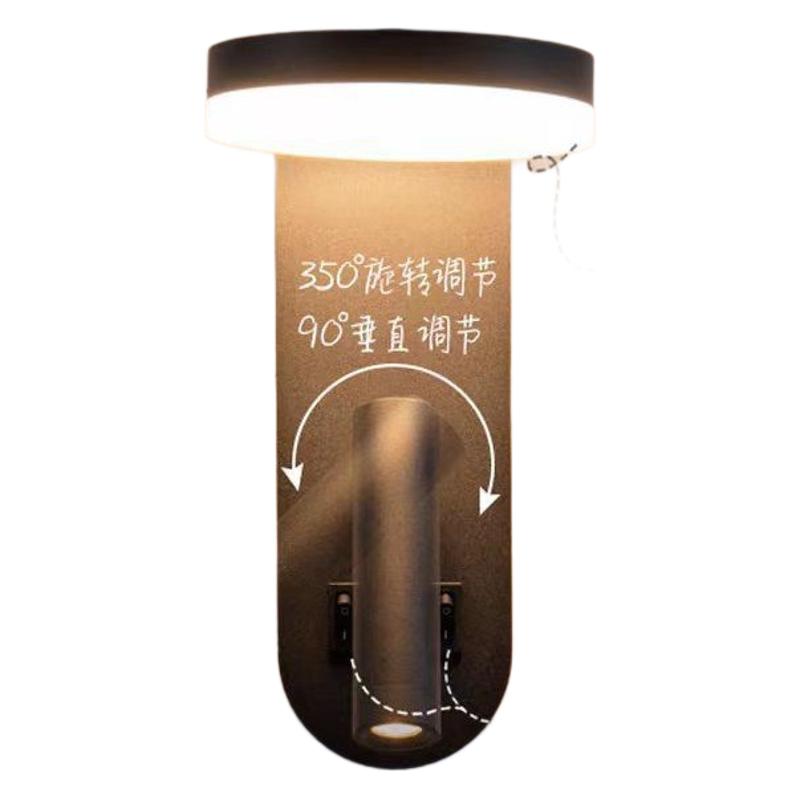 Personalidad nórdica creativa cabecera de cama de dormitorio simple con doble interruptor protector de ojos luminoso interior led para el hogar moderno
