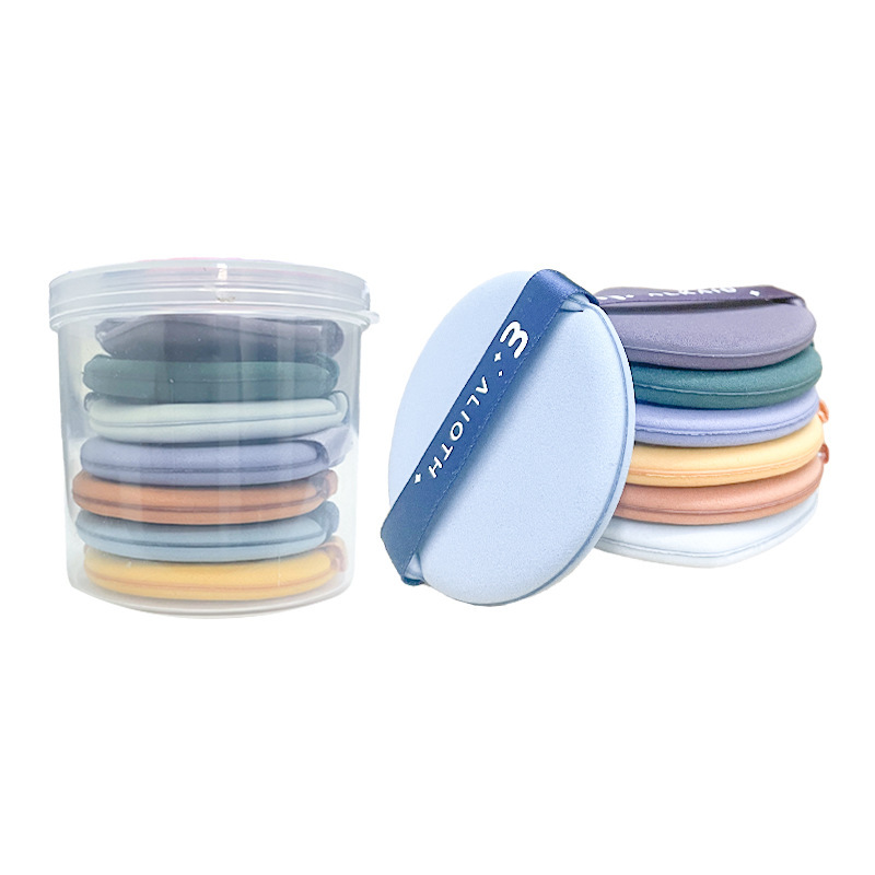 La borla de polvo no come polvo q juego de colchón de aire elástico 7 piezas esponja de maquillaje súper suave base líquida de doble uso en seco y húmedo bb crema maquillaje en polvo