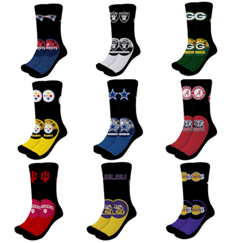 NFL American football team print socks 32 teams sports high tube, cross-border exclusive