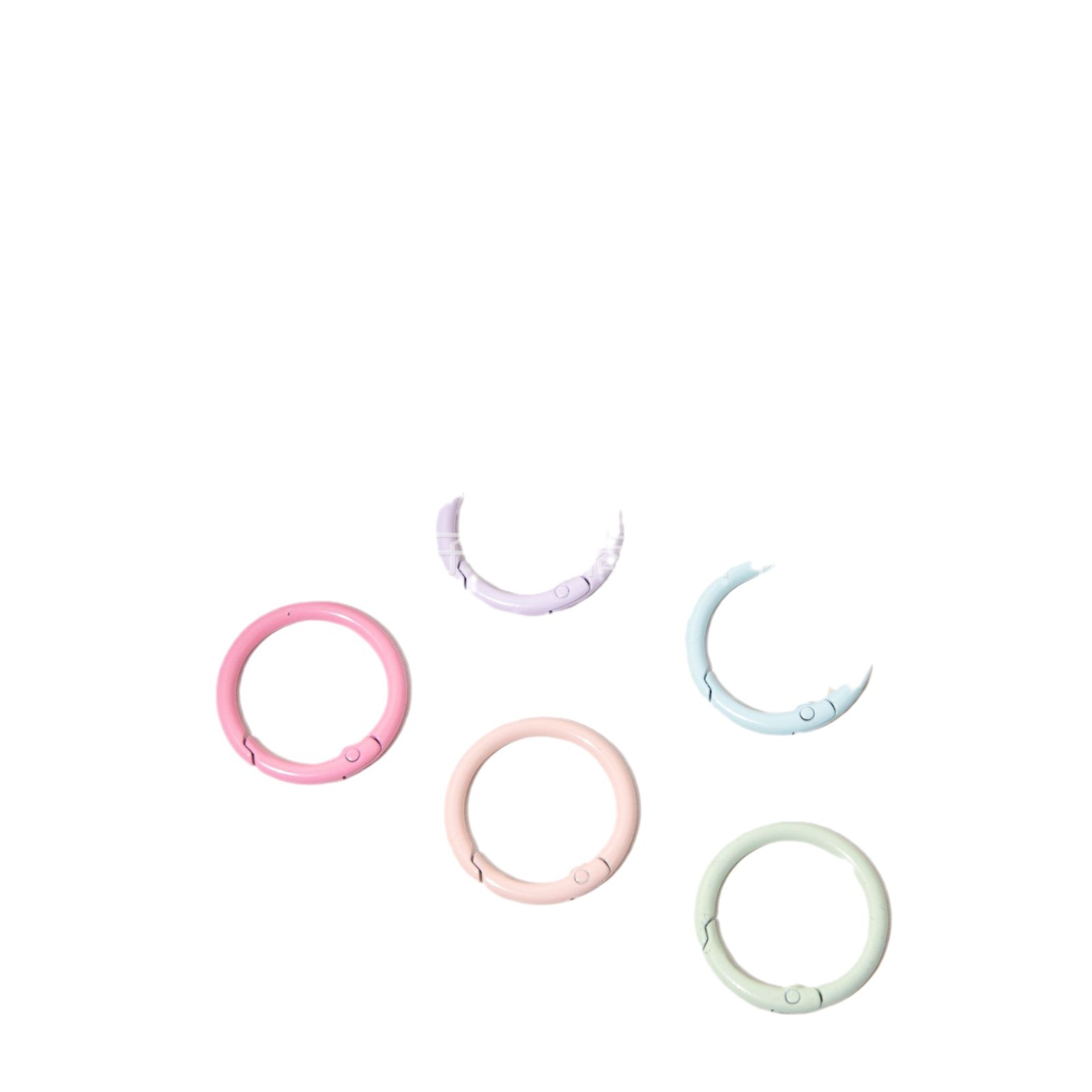 Cream 33mm Spring Ring DIY Accessories Candy Color Paint Open Ring Hardware Keychain Accessories