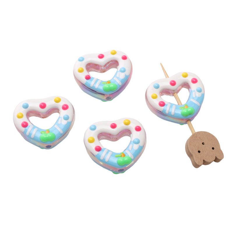 亚克力甜甜圈甜甜圈花朵珠diy手工散珠手串项链耳饰挂件饰品配件|undefined