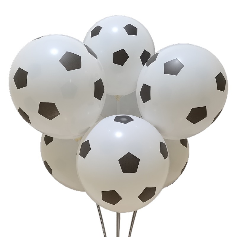 Football print latex balloon 12 inches 2.8g cross-border best-selling children's birthday party bar decoration balloon