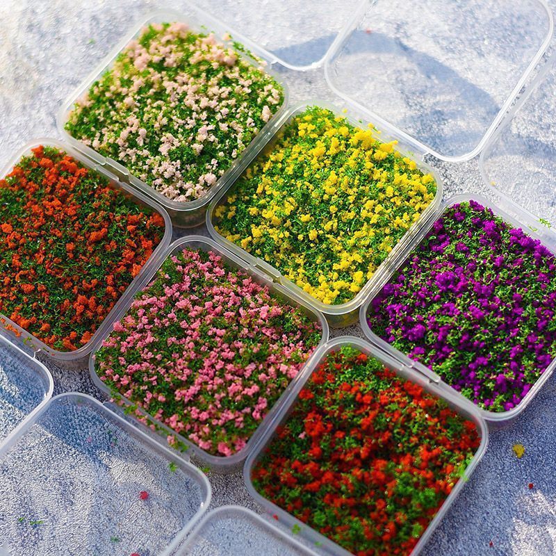 Ins Flower Series Glue Card Brick Decoration Accessories Korean Idol Small Card DIY Tree Powder Full Set of Materials