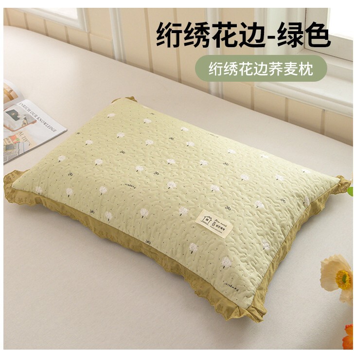 Children's Korean-Style Small Lace Buckwheat Pillow, All-Cotton Washed Cotton Buckwheat Pillow, Student Dormitory Single Small Pillow, Nap Pillow Children's Korean-Style Small Lace Buckwheat Pillow, All-Cotton Washed Cotton Buckwheat Pillow, Student Dormitory Single Small Pillow, Nap Pillow
