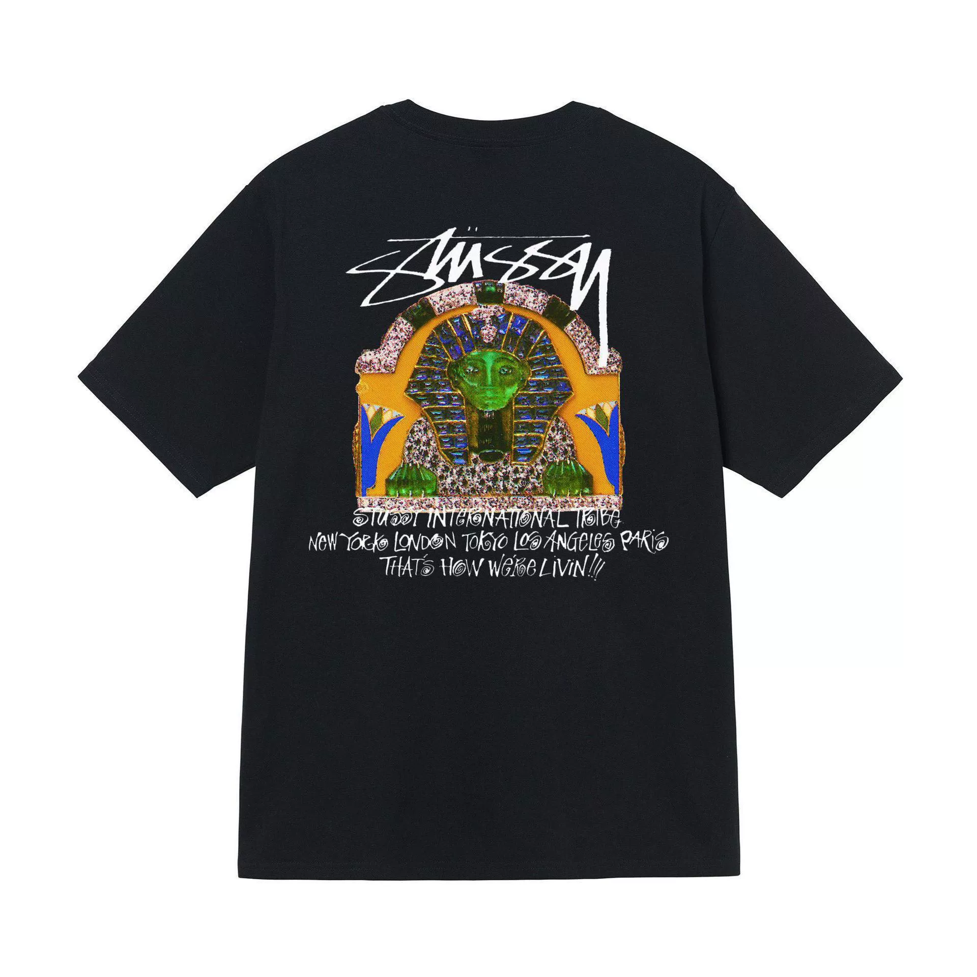 Футболка (Stussy) свободного кроя унисекс, короткий рукав, ткань 230 г, коллекция лета 2025