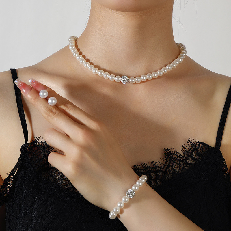 Spring and Summer New Simple Small Chanel Style Fashion Elegant Pearl Necklace suit Girl Jewelry Bride Wedding Dress All-match Spring and Summer New Simple Small Chanel Style Fashion Elegant Pearl Necklace suit Girl Jewelry Bride Wedding Dress All-match