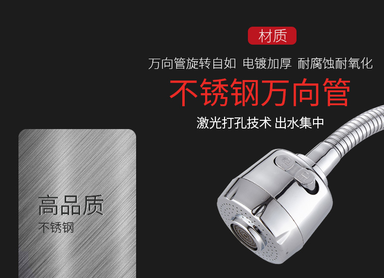 Water-saving and splash-proof shower head, extended universal head, kitchen basin, bathroom faucet, filter and bubble maker Item Picture
