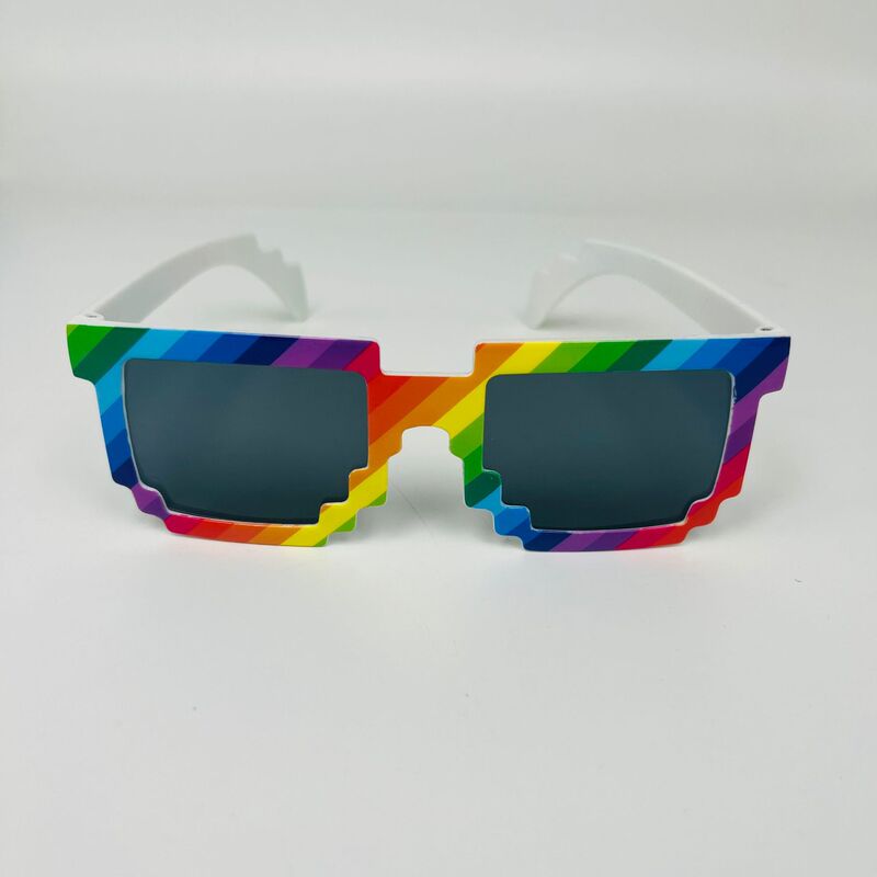 New Rainbow Mosaic Glasses Party Outdoor Sunglasses Personalized Photo Beach Props Mosaic Glasses