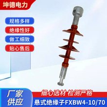 厂家批发10KV复合悬式绝缘子FXBW410/70棒形风电用复合绝缘子现货