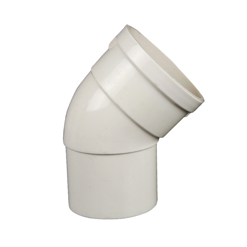 PVC cuello recto curva 45 grados codo interior 50-200 drenaje cuello recto Accesorios codo retráctil