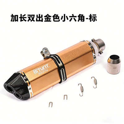Exhaust pipe: pipe - lengthened-double-gold-body-small-hexagon-tasker