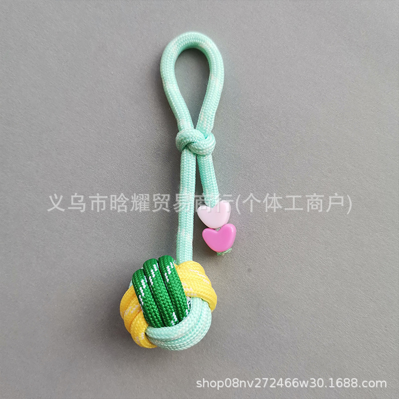 三色球包包挂件撞色手机壳钥匙扣车挂球形挂饰miu系挂绳箱包配饰|undefined