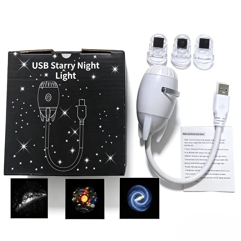 Lámpara de proyección de estrellas luz de noche galaxia llena de estrellas Saturno anillo agujero negro decoración lámpara de automóvil USB dormitorio luz de atmósfera
