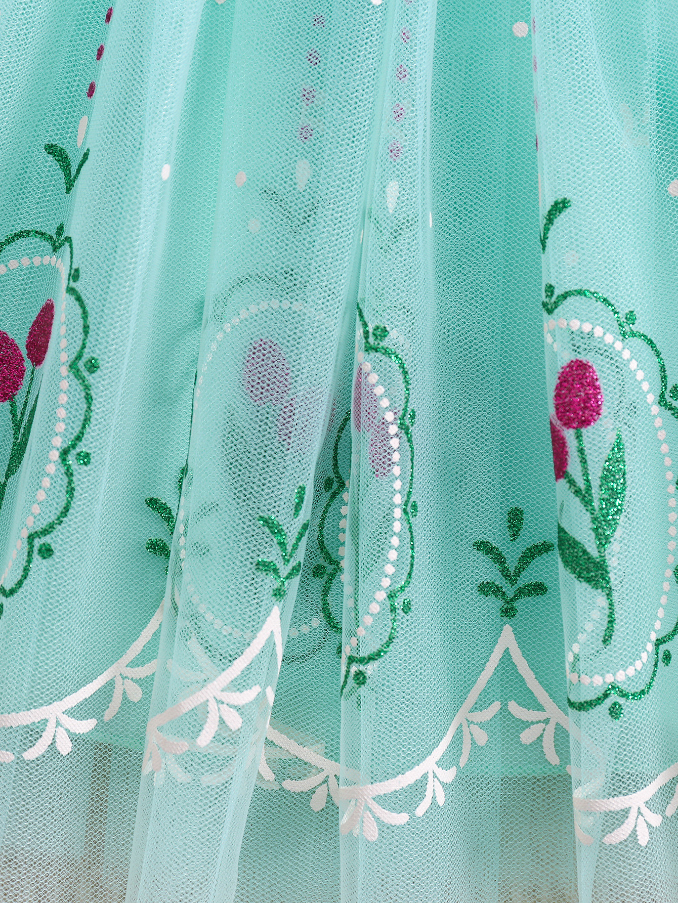 Nueva falda de pastel de encaje bordado para niños, tutú de ballet de gasa de red para niñas, falda de estilo occidental de Rapunzel