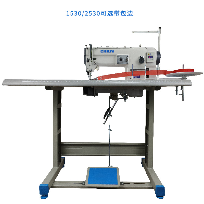 Tracción directa sincronización de alta velocidad lanzadera grande material grueso curvado superior costura superior aguja triangular doblado máquina de coser de espiga duradera