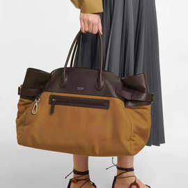 TR家 Margaux 17寸大容量THEROW包包帆布旅行袋手提包真皮包