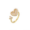 Accessory from pearl, brand small design one size ring, European style