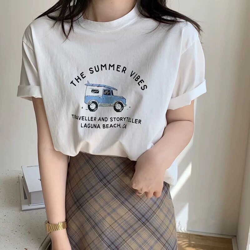 Summer Heavy-Duty Short-Sleeve T-Shirt for Women, Korean Style Inner Wear, Women's Clothing, White T-Shirt, Foreign Trade Summer Heavy-Duty Short-Sleeve T-Shirt for Women, Korean Style Inner Wear, Women's Clothing, White T-Shirt, Foreign Trade