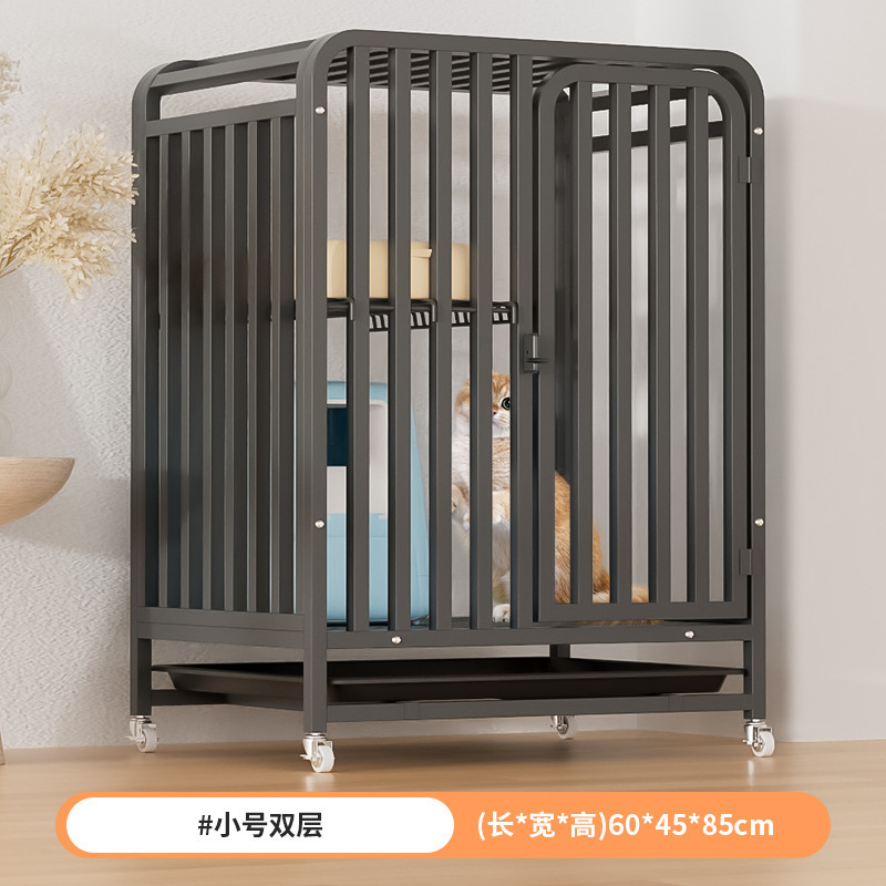 猫ケージ家庭用屋内特大フリースペース猫ヴィラトイレ一体型猫城猫ケージ猫クライミングフレームハウス|undefined