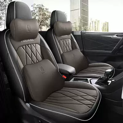 Modelə uyğun (Original) oturacaq örtükləri – Volkswagen Tiguan L car seat - black-brown-memory-foam-version-note-the-model-year-rear-seats-fully-covered