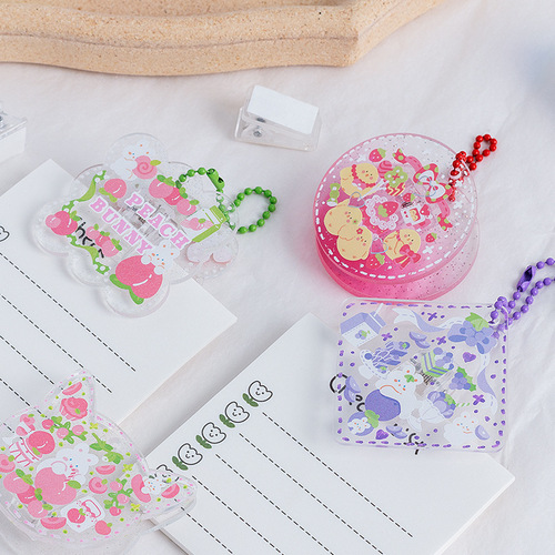 DIY transparent disc clip double-sided adhesive cute hand account clip personalized stationery clip file small clip wholesale