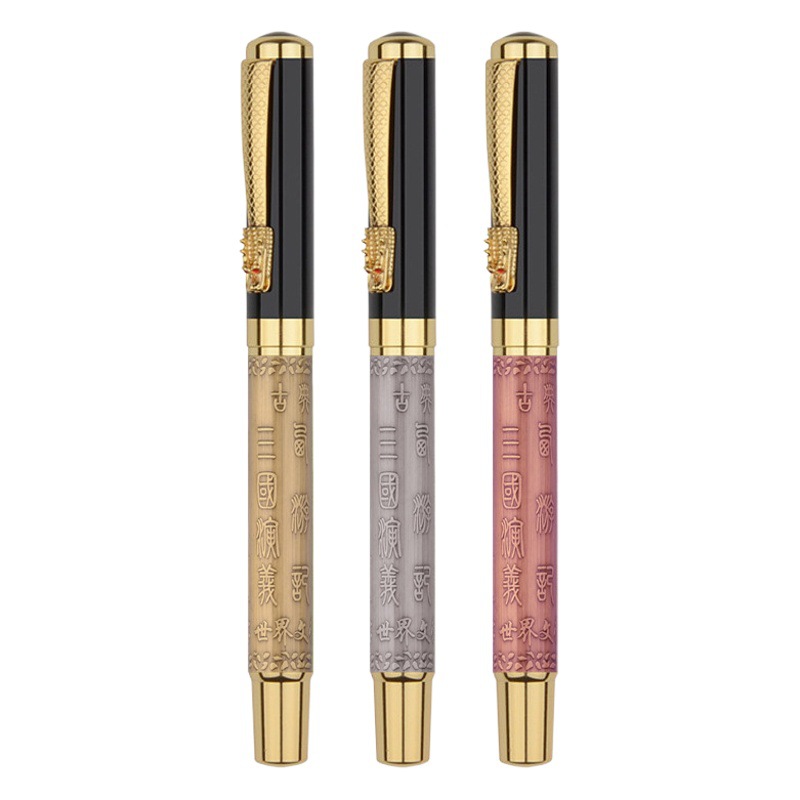 Wholesale bronze relief faucet metal signature pen heavy feel business water pen signature pen enterprise gift pen lettering