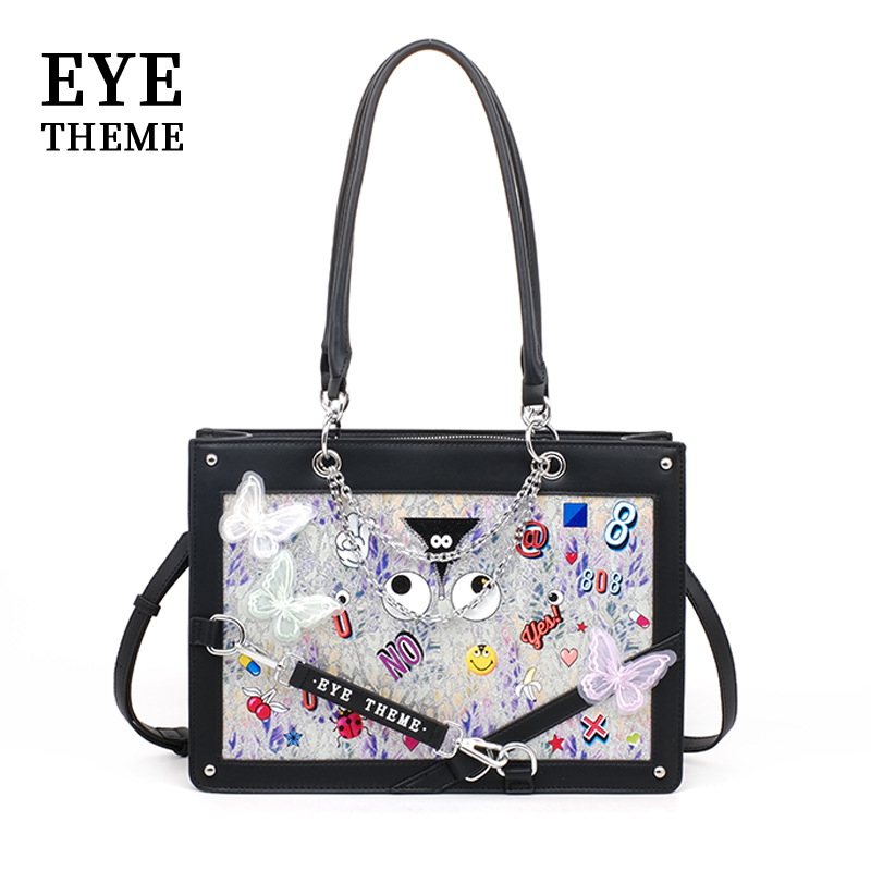 Bolsa portátil de alta capacidad de moda de diapositivas con cremallera bolsa de archivos de contraste de color especial mochila 2820 #