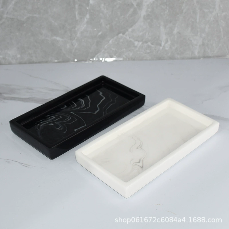 Поднос из мраморной смолы высокого класса поднос для хранения в отеле
