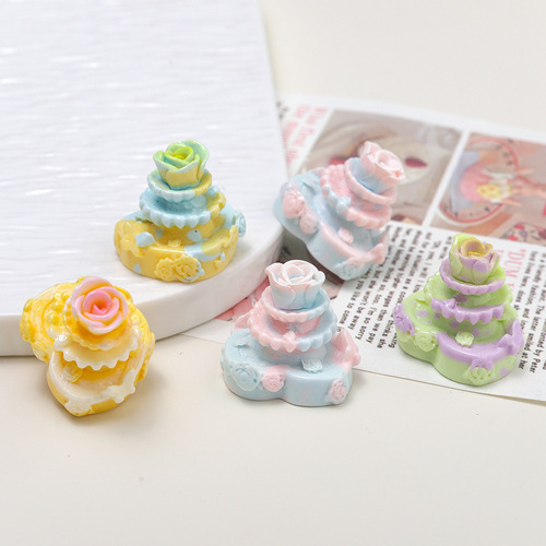 Cartoon DIY resin accessories and decorations: flowers, fountains, cream glue, hair clips, phone cases, shoe buckles, keychains, pendants.